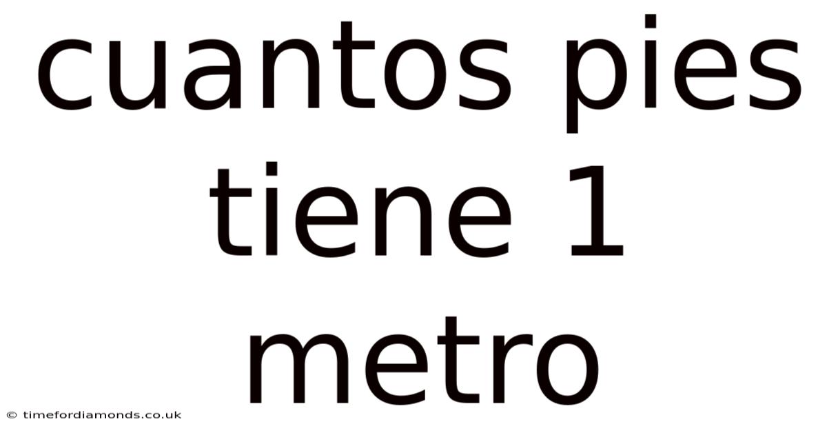 Cuantos Pies Tiene 1 Metro