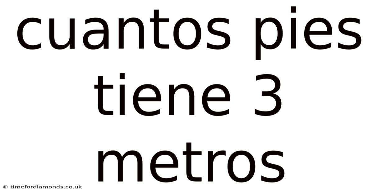 Cuantos Pies Tiene 3 Metros