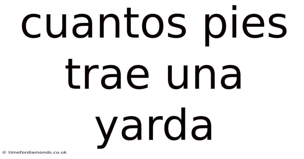 Cuantos Pies Trae Una Yarda