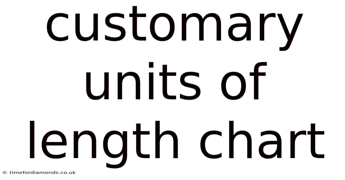 Customary Units Of Length Chart