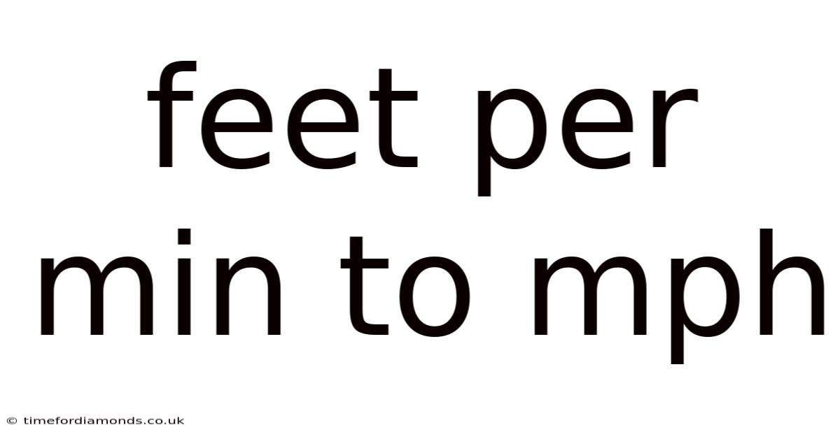 Feet Per Min To Mph