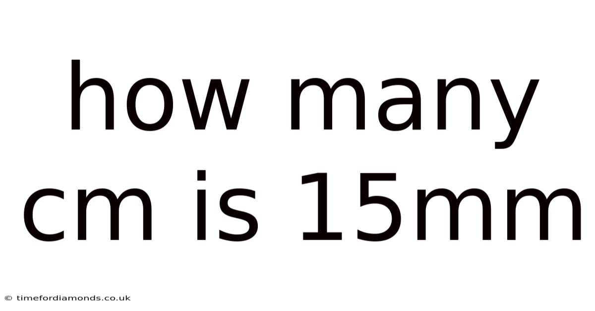 How Many Cm Is 15mm