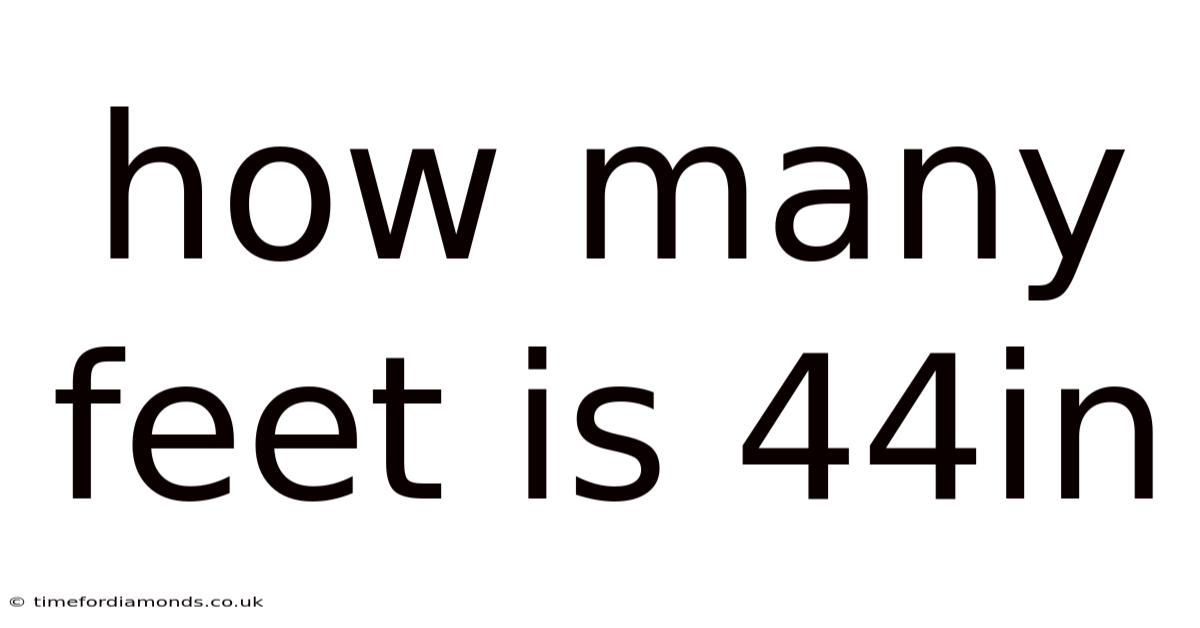How Many Feet Is 44in