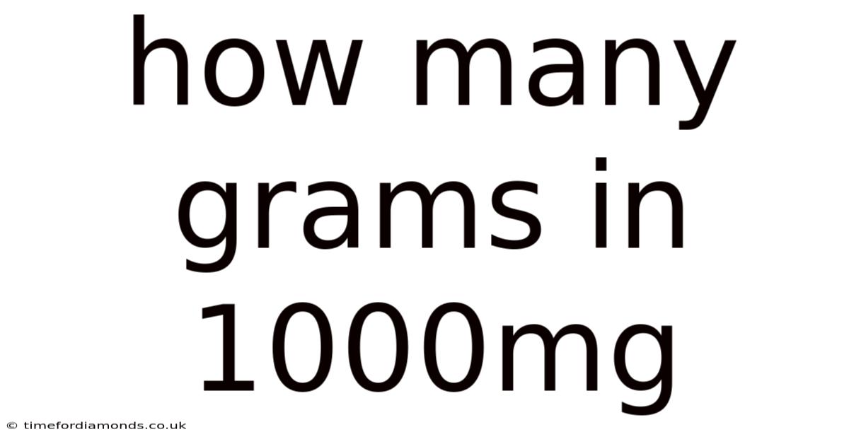 How Many Grams In 1000mg