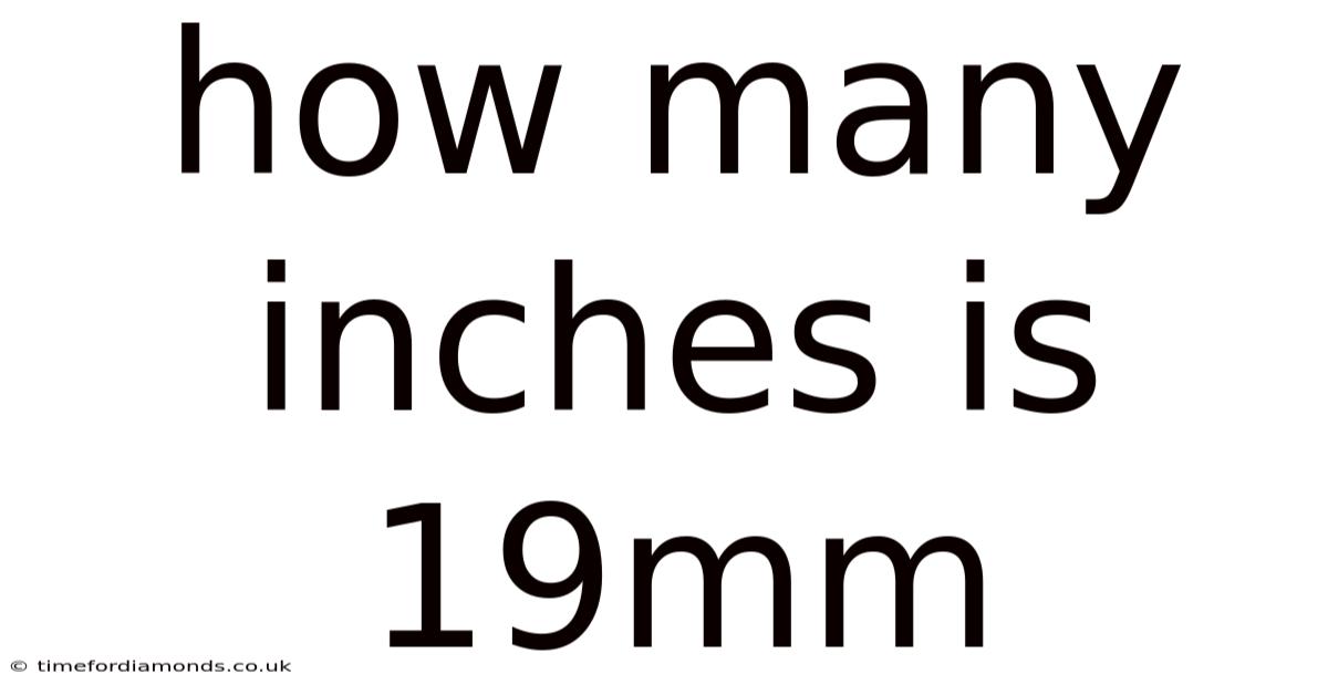 How Many Inches Is 19mm
