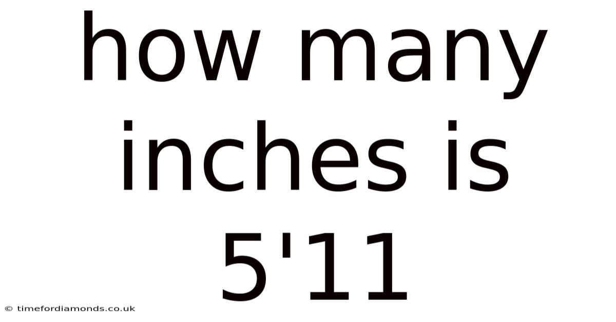 How Many Inches Is 5'11