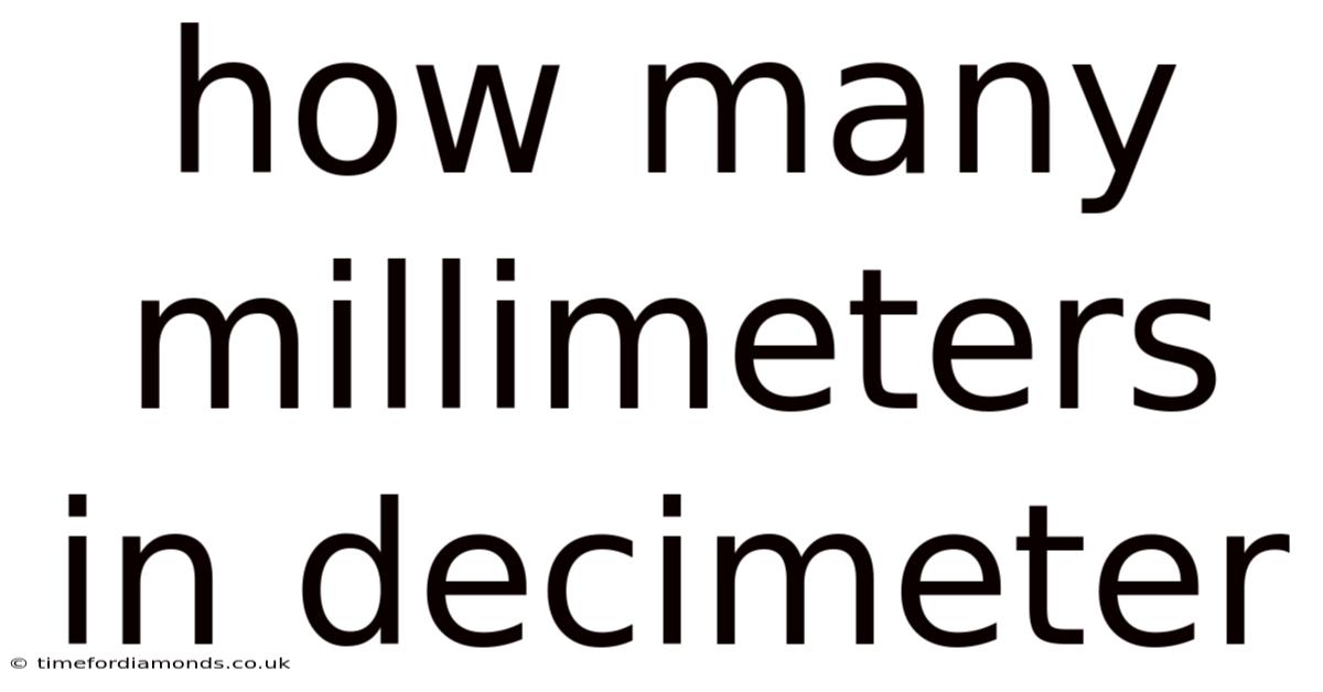 How Many Millimeters In Decimeter