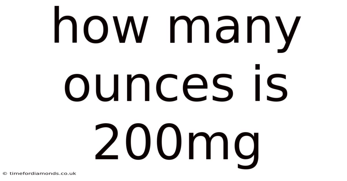 How Many Ounces Is 200mg