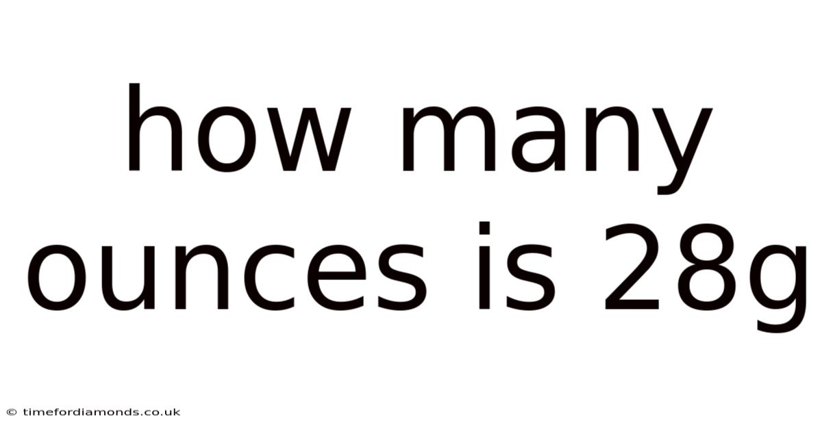 How Many Ounces Is 28g