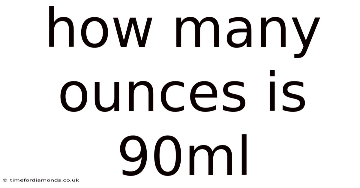 How Many Ounces Is 90ml
