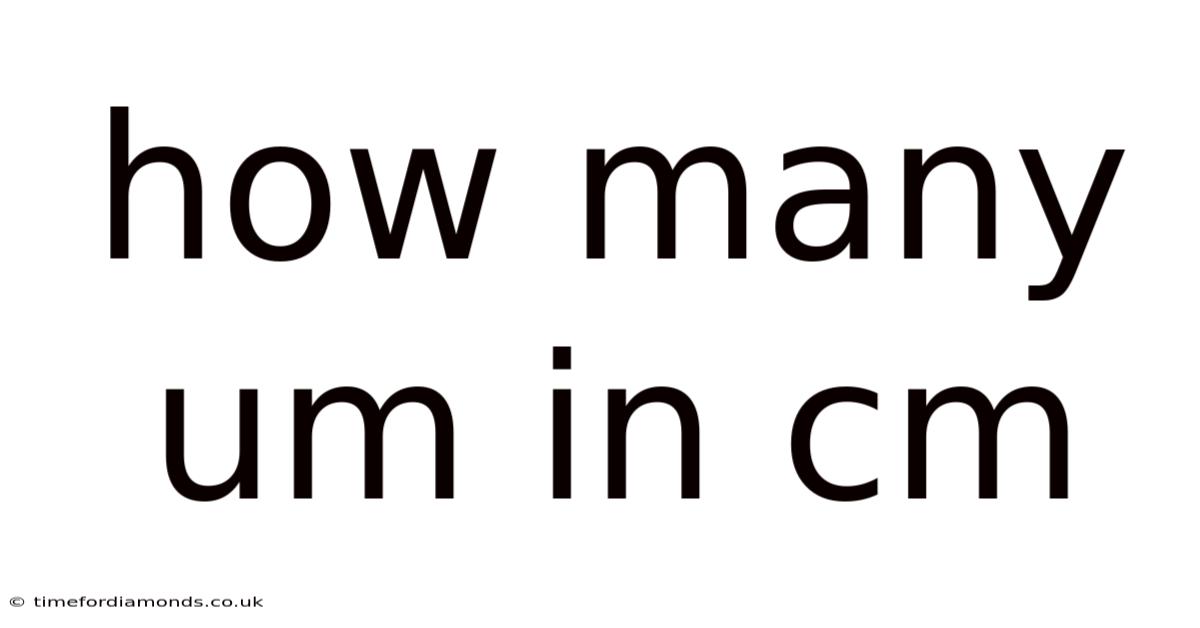 How Many Um In Cm