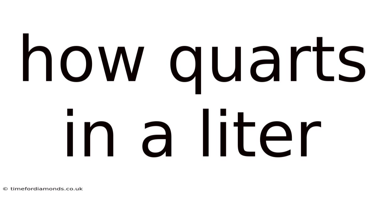 How Quarts In A Liter