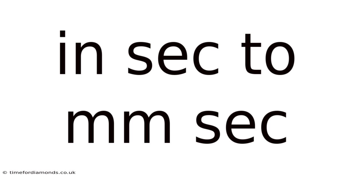 In Sec To Mm Sec