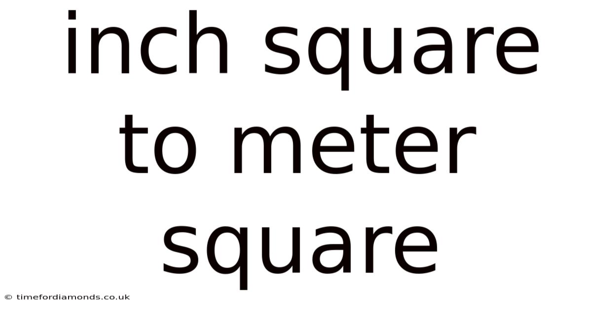 Inch Square To Meter Square