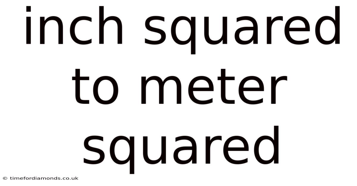 Inch Squared To Meter Squared