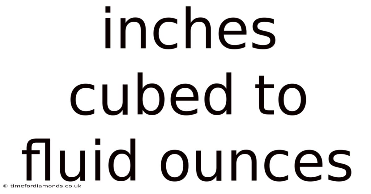 Inches Cubed To Fluid Ounces