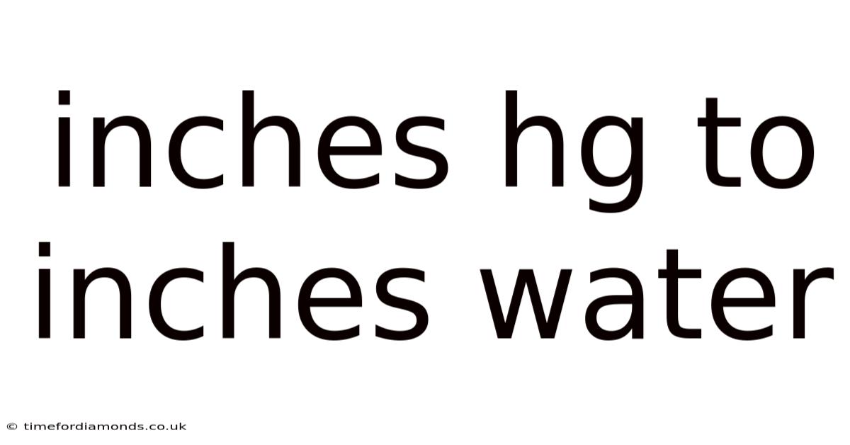 Inches Hg To Inches Water