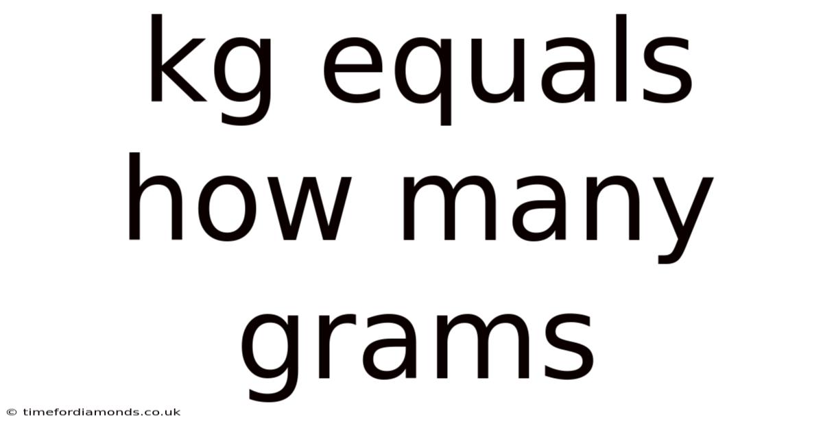 Kg Equals How Many Grams