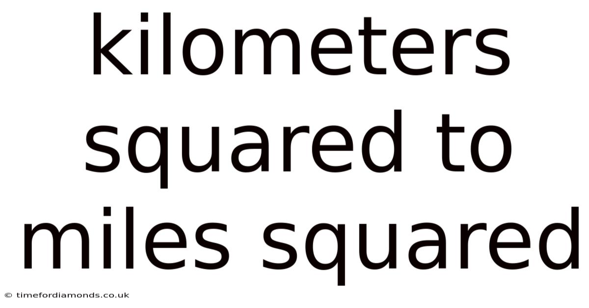 Kilometers Squared To Miles Squared