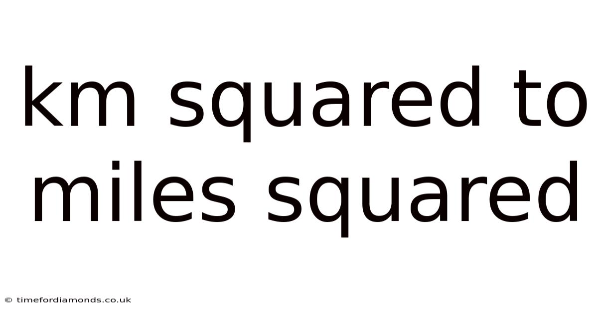 Km Squared To Miles Squared