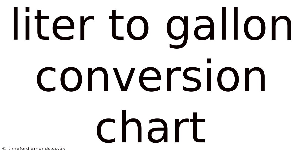Liter To Gallon Conversion Chart