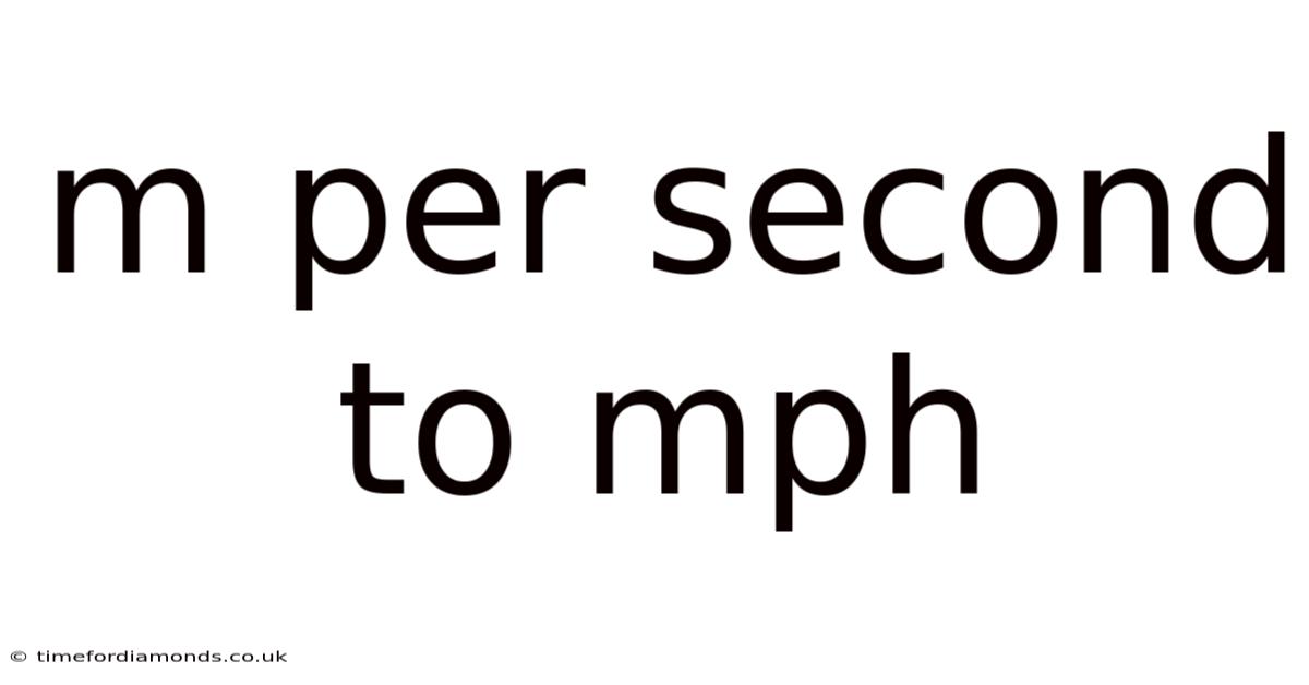 M Per Second To Mph