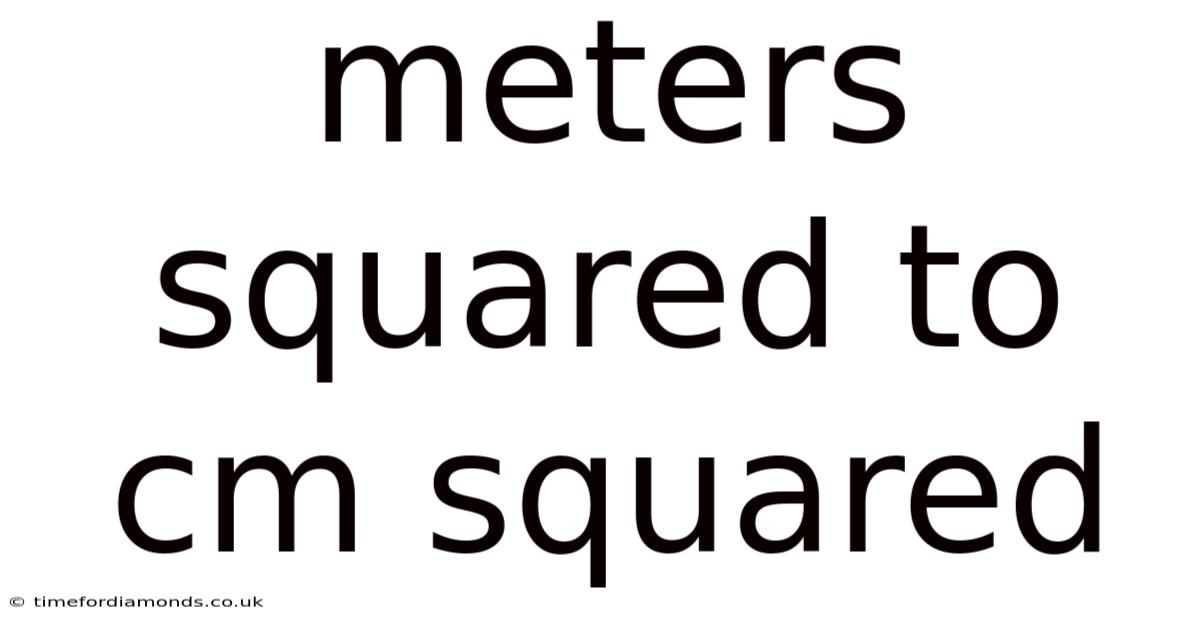 Meters Squared To Cm Squared