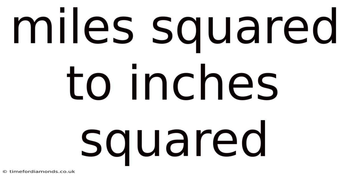 Miles Squared To Inches Squared