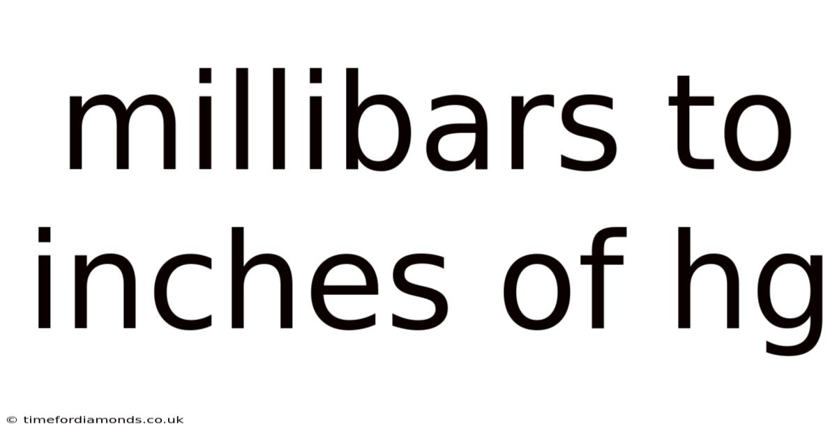 Millibars To Inches Of Hg