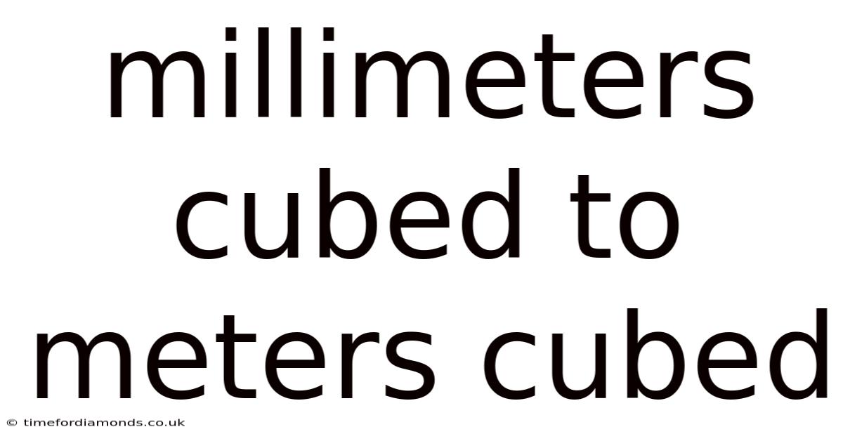Millimeters Cubed To Meters Cubed