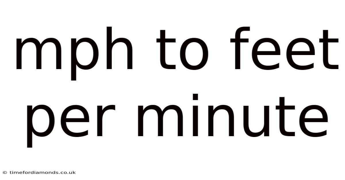 Mph To Feet Per Minute
