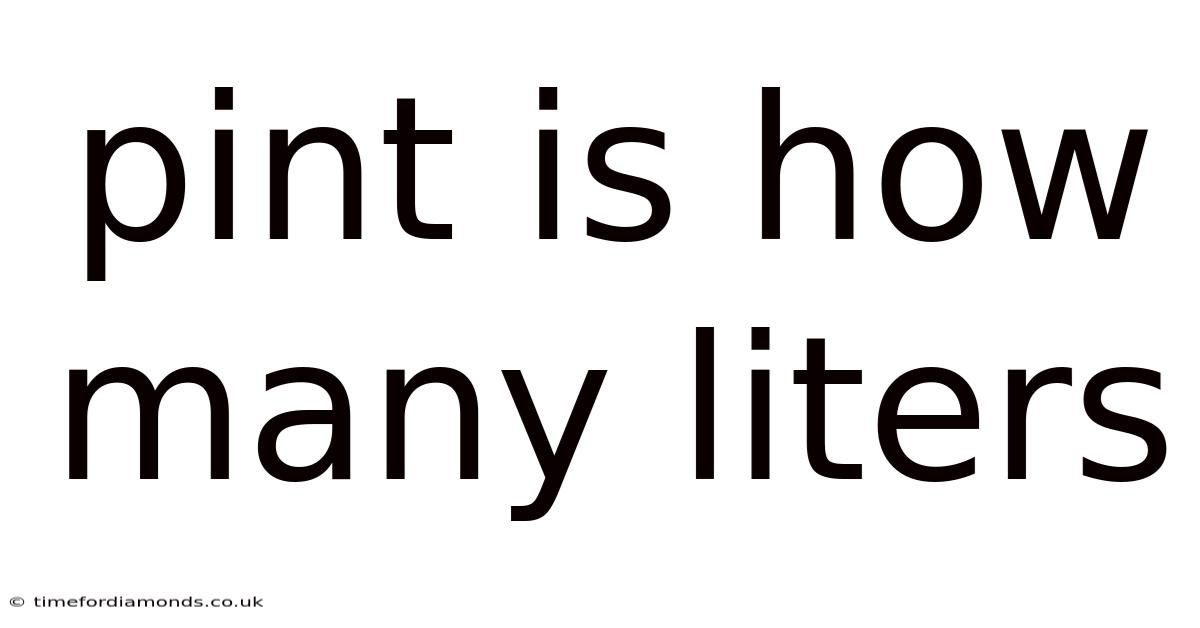Pint Is How Many Liters