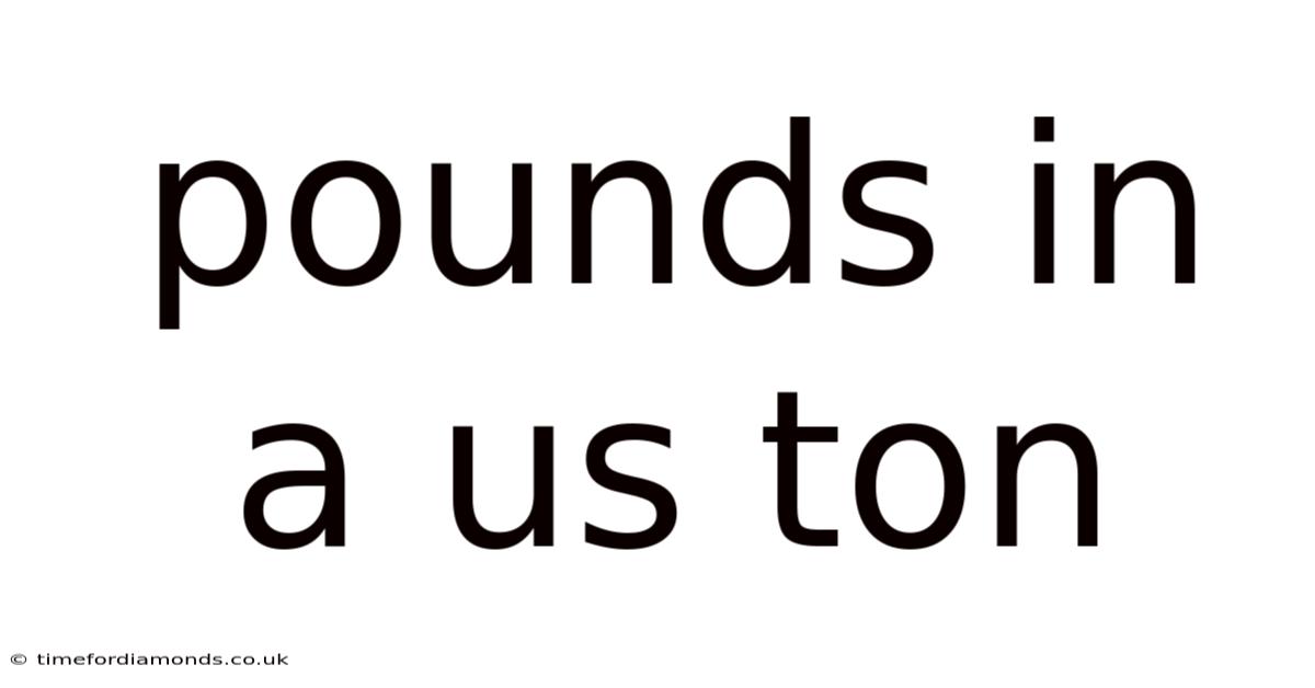 Pounds In A Us Ton