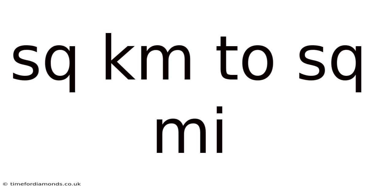 Sq Km To Sq Mi