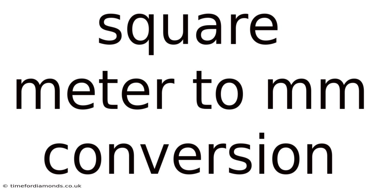 Square Meter To Mm Conversion