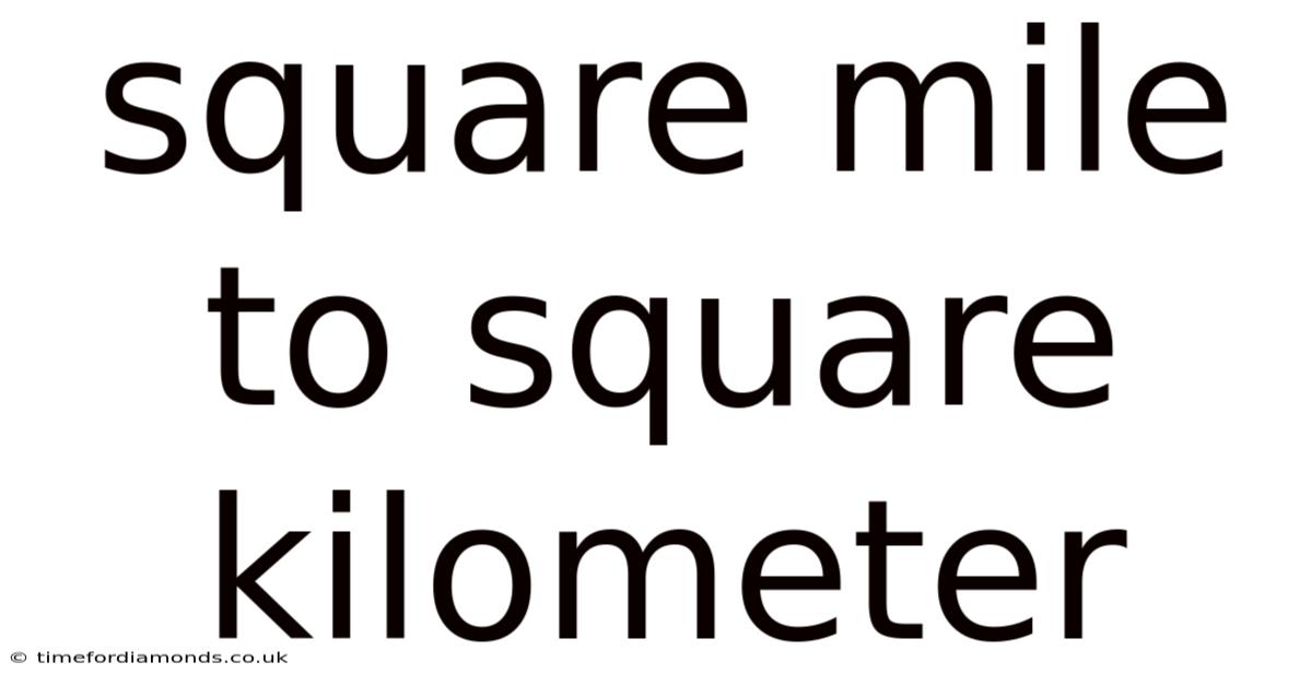 Square Mile To Square Kilometer