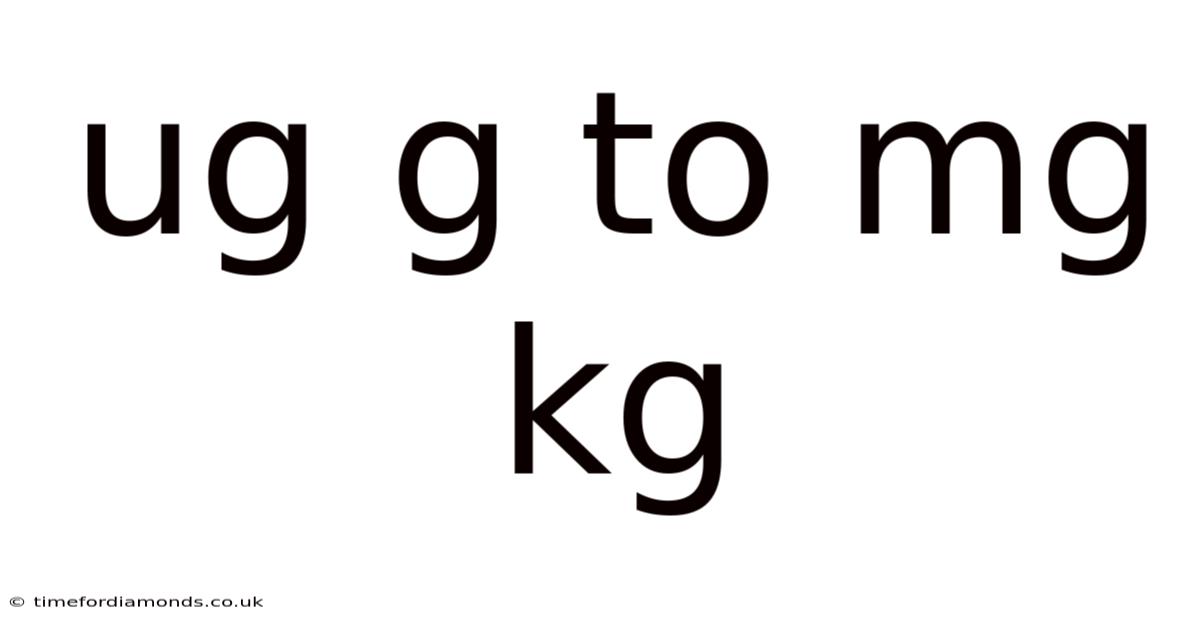 Ug G To Mg Kg