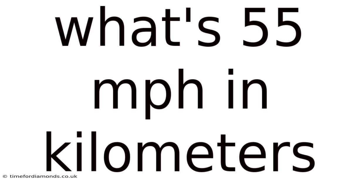 What's 55 Mph In Kilometers